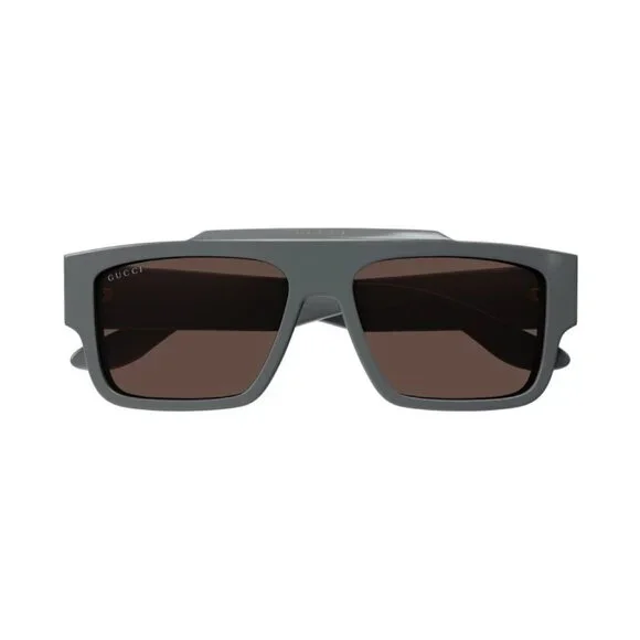 NWT GUCCI SUNGLASSES MEN GRAY/BROWN EYEWEAR GUCCI
